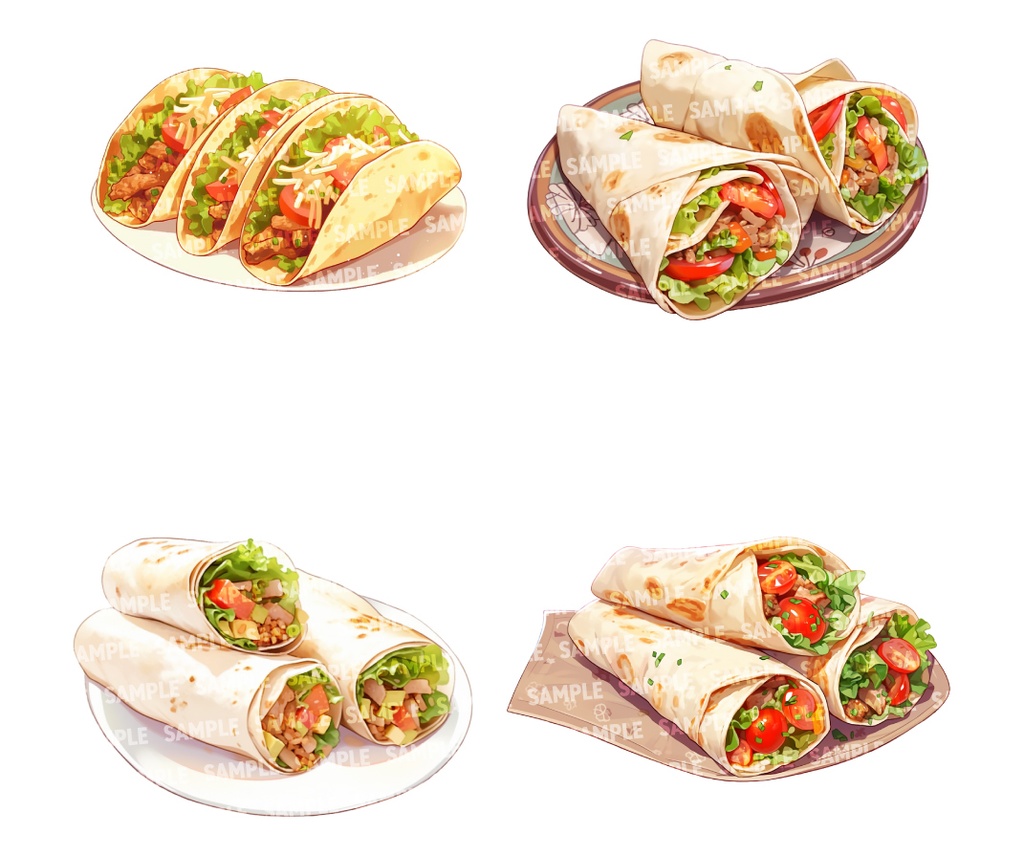 【透過素材50点】ファストフード(png)