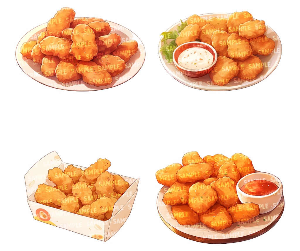 【透過素材50点】ファストフード(png)