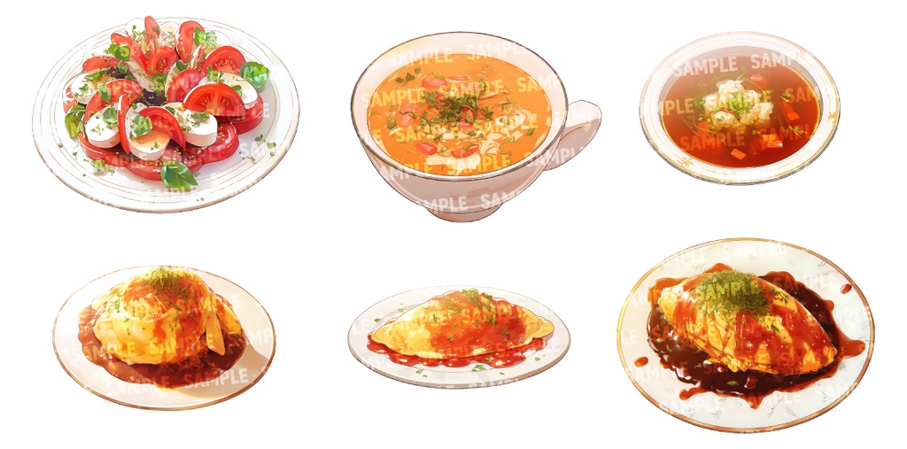 【透過素材50点】洋食(png)