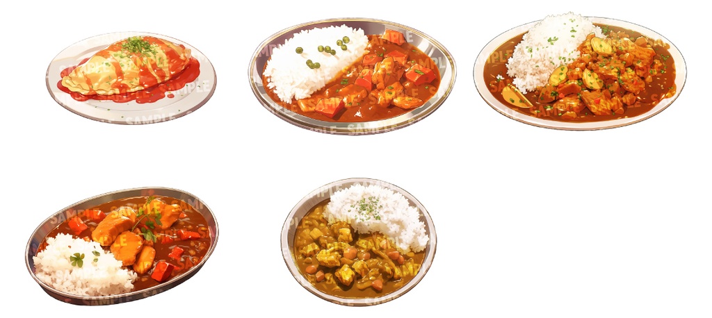 【透過素材50点】洋食(png)