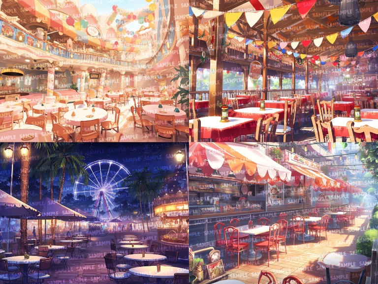 【背景40枚】遊園地(ゲーム/TRPG背景素材/CoC/ココフォリア)