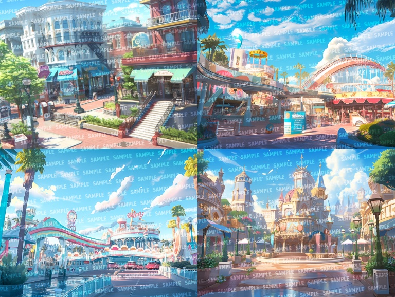 【背景40枚】遊園地(ゲーム/TRPG背景素材/CoC/ココフォリア)