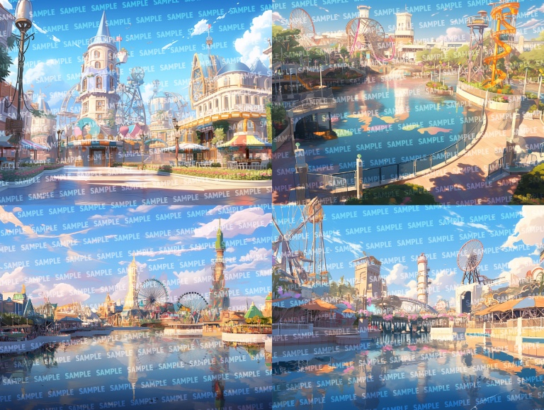 【背景40枚】遊園地(ゲーム/TRPG背景素材/CoC/ココフォリア)