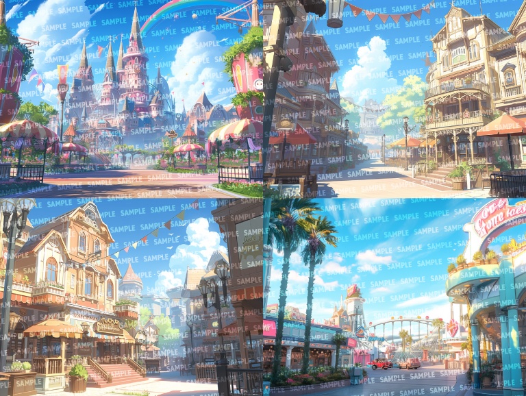 【背景40枚】遊園地(ゲーム/TRPG背景素材/CoC/ココフォリア)