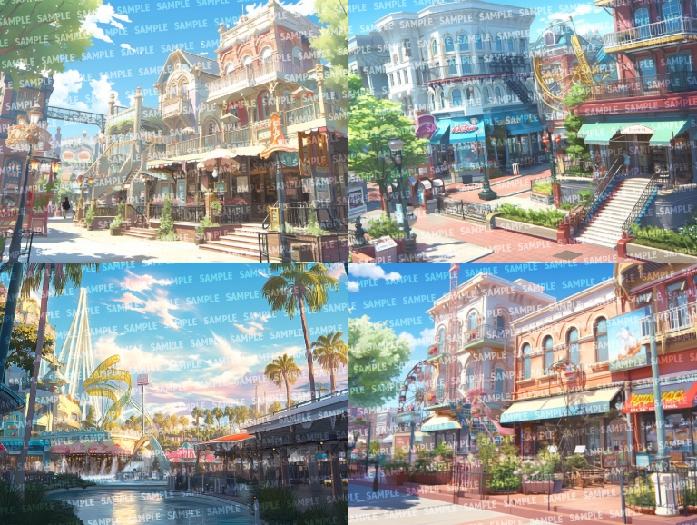 【背景40枚】遊園地(ゲーム/TRPG背景素材/CoC/ココフォリア)