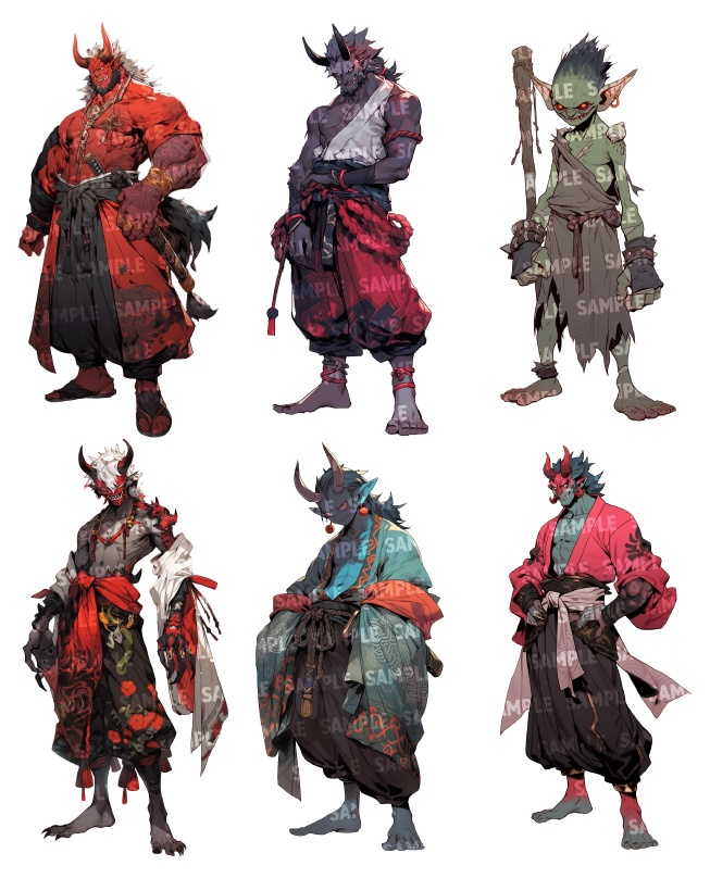 【立ち絵30点】鬼(png)