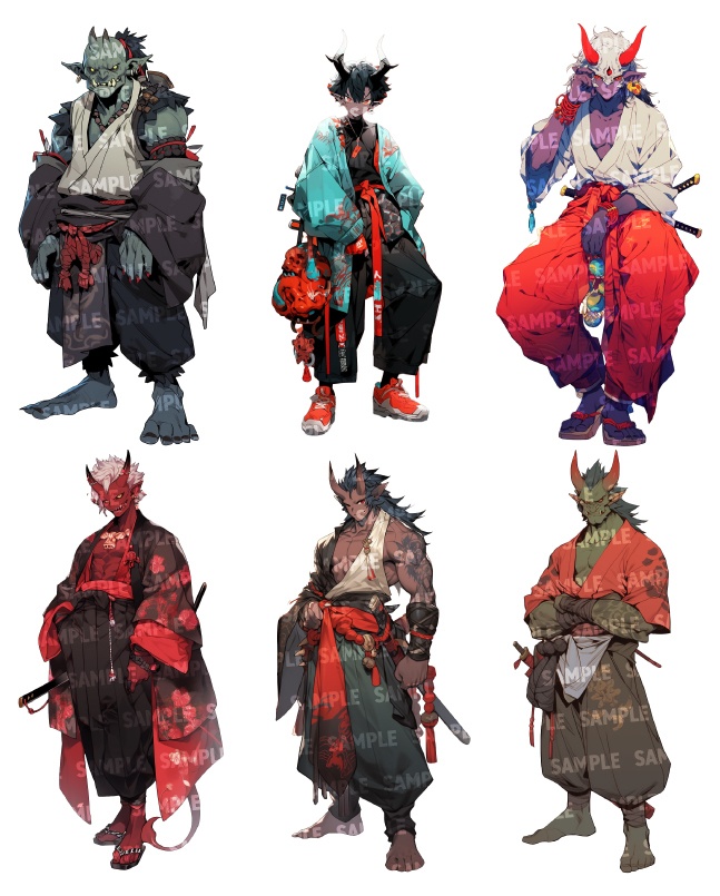 【立ち絵30点】鬼(png)