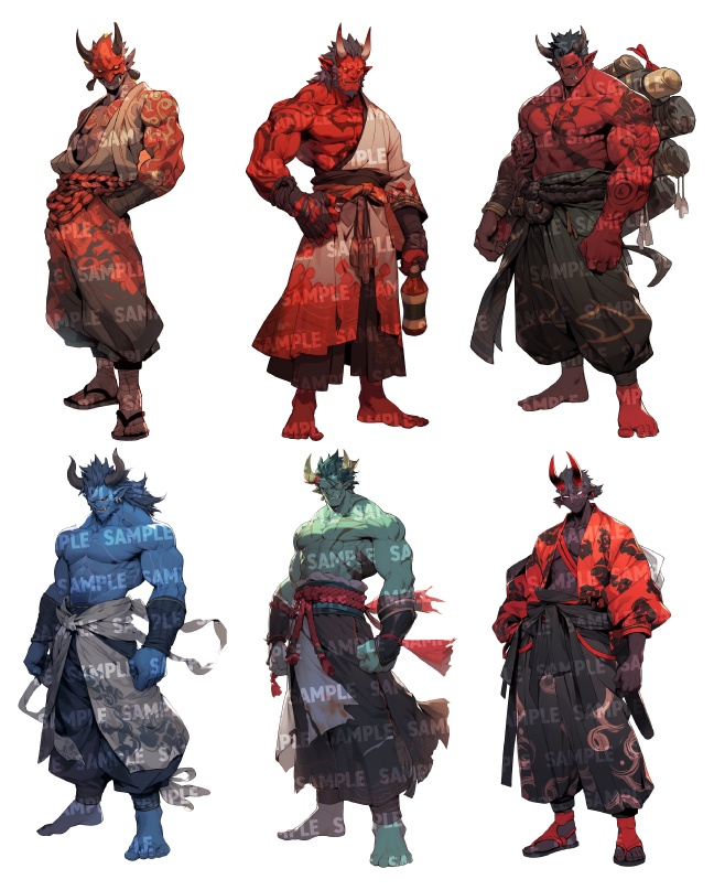 【立ち絵30点】鬼(png)