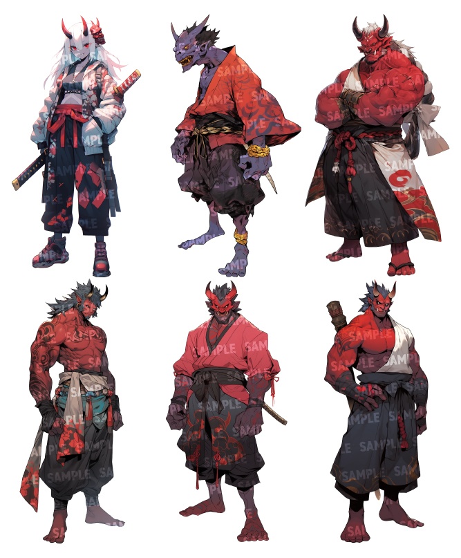 【立ち絵30点】鬼(png)