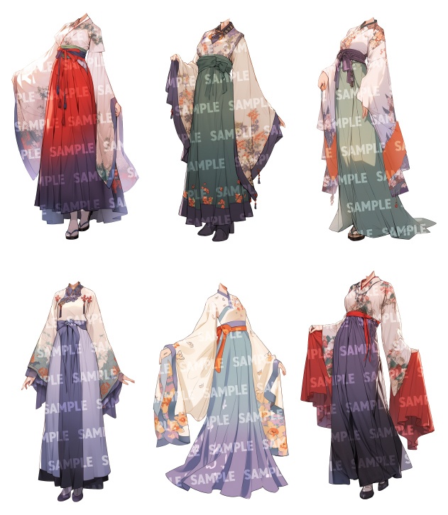 【立ち絵60点】漢服|男女(png)