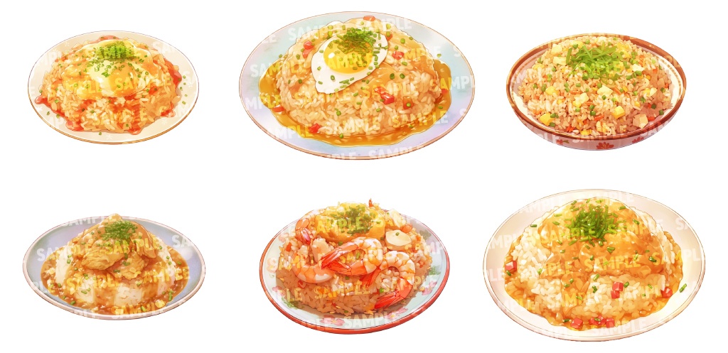 【透過素材50点】中華料理(png)