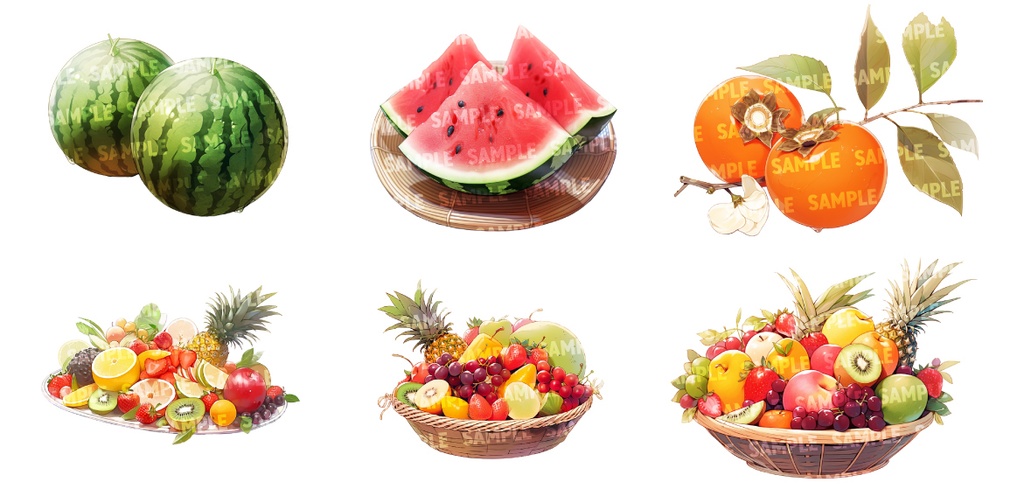 【透過素材50点】フルーツ(png)