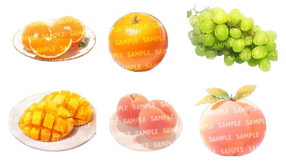 【透過素材50点】フルーツ(png)