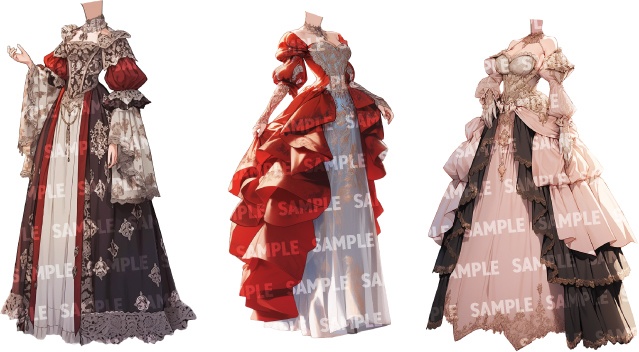 【立ち絵30点】ドレス/中世貴族(png)