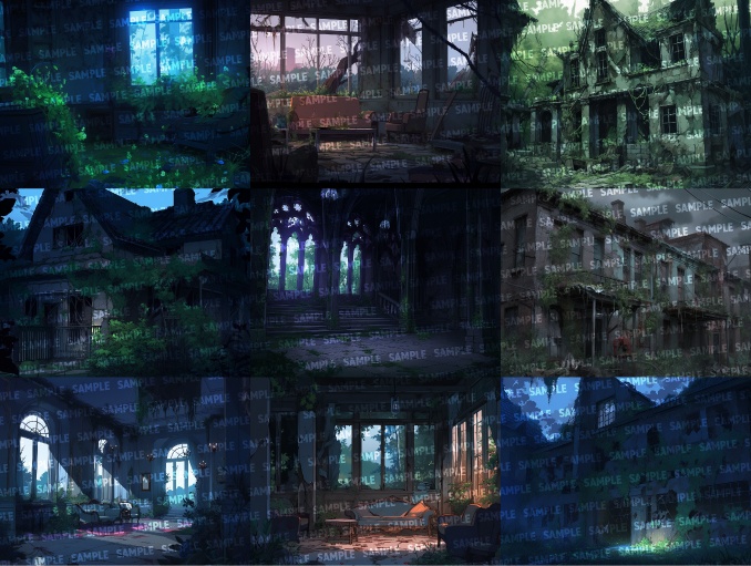 【背景50枚】蔦の廃墟(ゲーム/TRPG/CoC/ココフォリア)