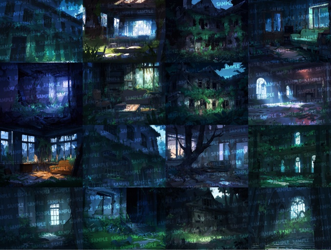 【背景50枚】蔦の廃墟(ゲーム/TRPG/CoC/ココフォリア)