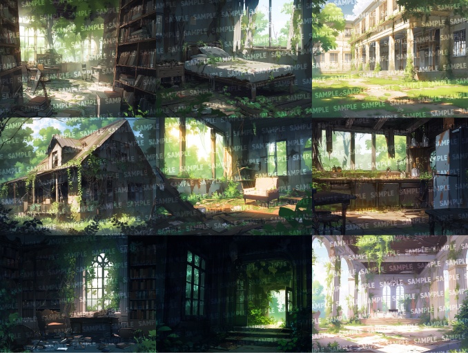 【背景50枚】蔦の廃墟(ゲーム/TRPG/CoC/ココフォリア)