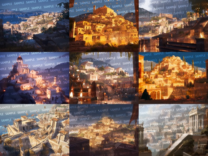 【背景80枚】神殿(ゲーム/TRPG/CoC/ココフォリア)