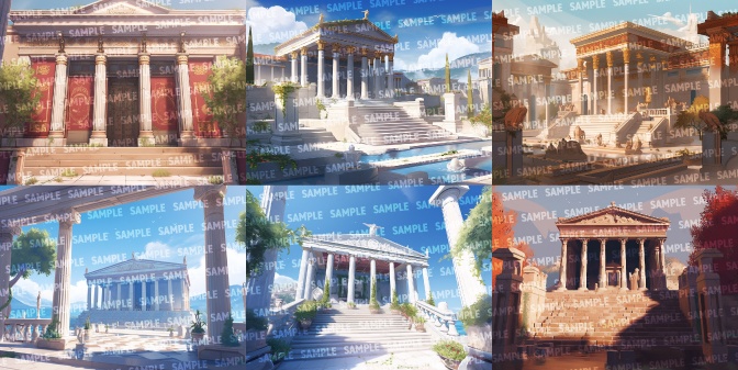 【背景80枚】神殿(ゲーム/TRPG/CoC/ココフォリア)