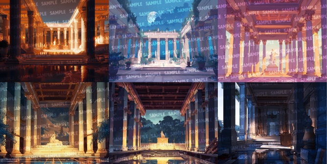 【背景80枚】神殿(ゲーム/TRPG/CoC/ココフォリア)