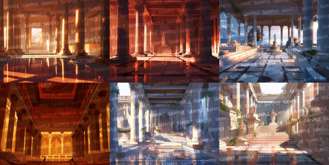 【背景80枚】神殿(ゲーム/TRPG/CoC/ココフォリア)