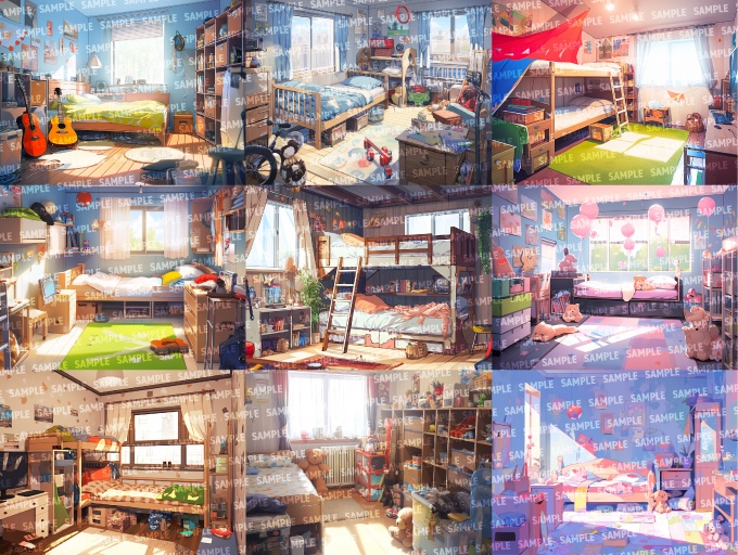 【背景45枚】子供部屋(ゲーム/TRPG/CoC/ココフォリア)