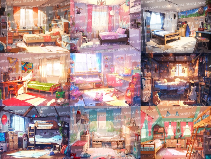 【背景45枚】子供部屋(ゲーム/TRPG/CoC/ココフォリア)