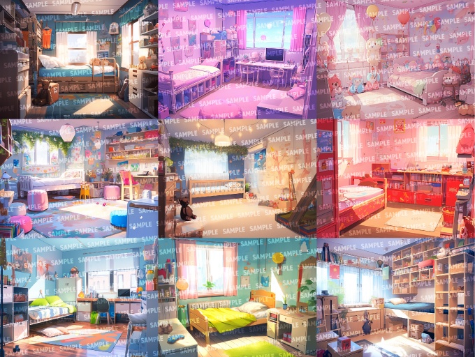 【背景45枚】子供部屋(ゲーム/TRPG/CoC/ココフォリア)