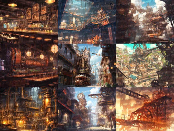 【背景65枚】スチームパンク(ゲーム/TRPG/CoC/ココフォリア)