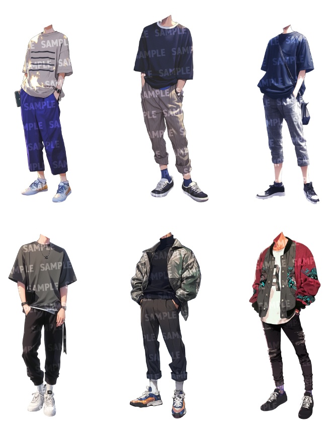 【立ち絵50点】春服|男性(png)