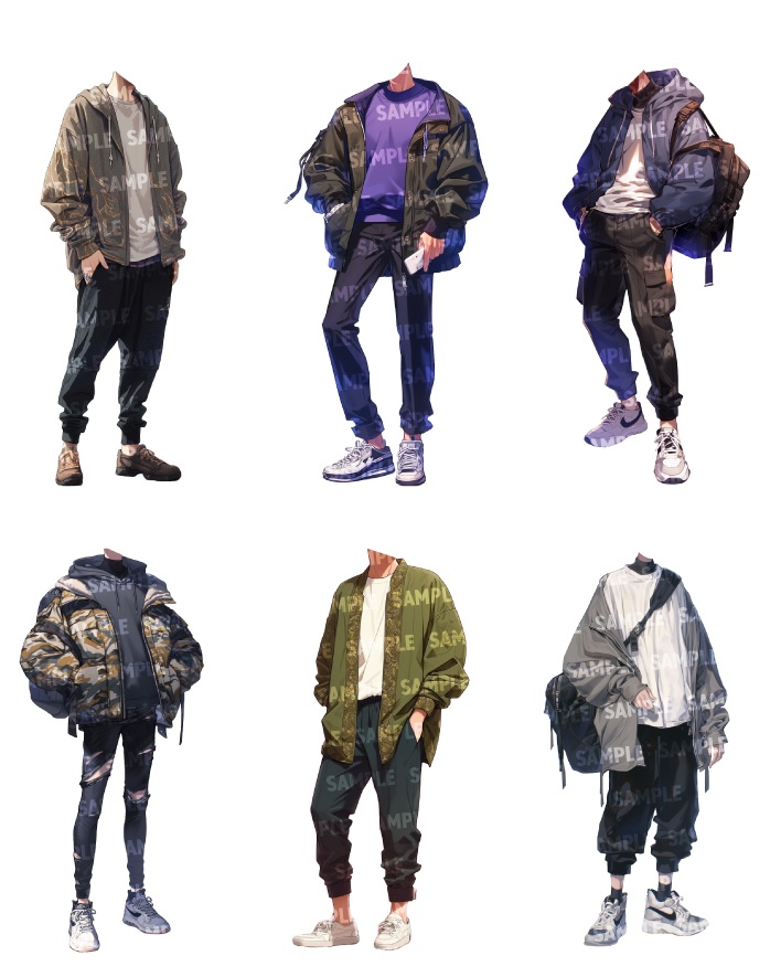 【立ち絵50点】春服|男性(png)