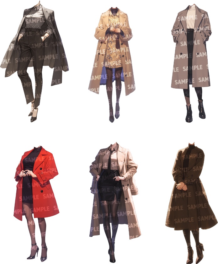 【立ち絵50点】秋服|女性(png)