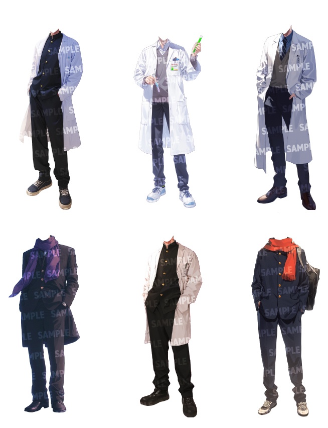 【立ち絵50点】学生|男性(png)