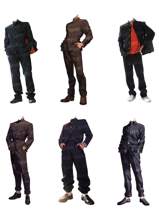 【立ち絵50点】学生|男性(png)