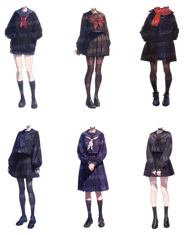 【立ち絵50点】学生|女性(png)