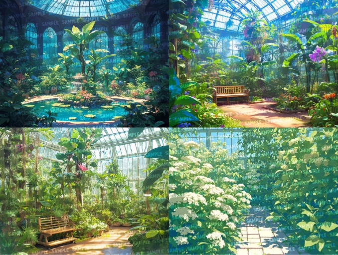 【背景50枚】植物園(ゲーム/TRPG/CoC/ココフォリア)