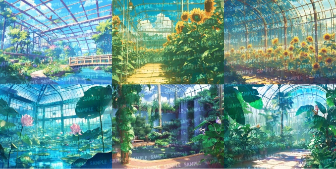 【背景50枚】植物園(ゲーム/TRPG/CoC/ココフォリア)