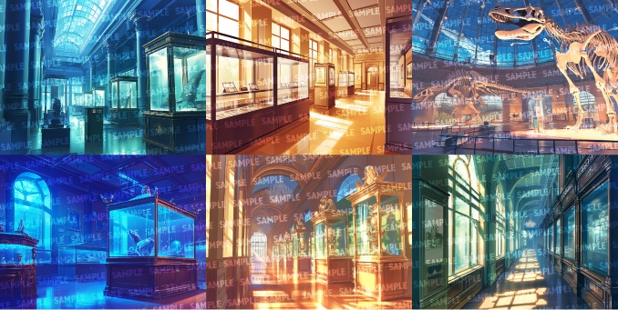 【背景80枚】美術館/博物館(ゲーム/TRPG/CoC/ココフォリア)