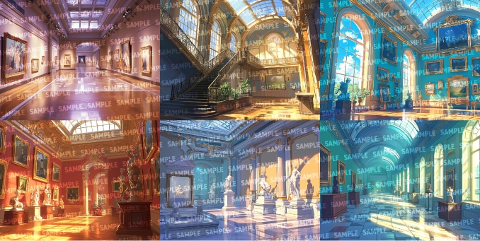 【背景80枚】美術館/博物館(ゲーム/TRPG/CoC/ココフォリア)