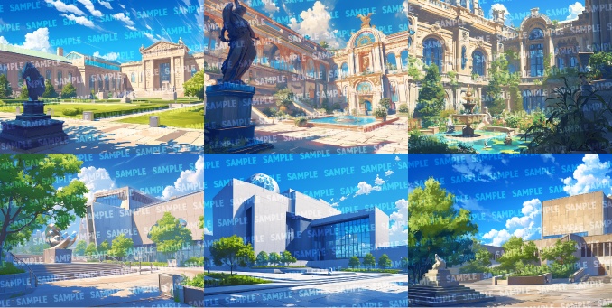 【背景80枚】美術館/博物館(ゲーム/TRPG/CoC/ココフォリア)