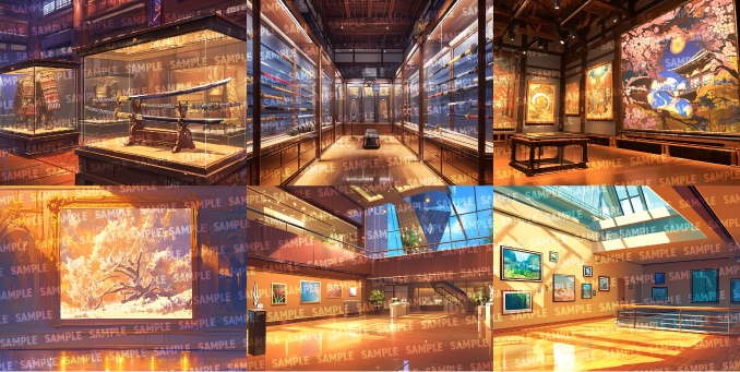 【背景80枚】美術館/博物館(ゲーム/TRPG/CoC/ココフォリア)