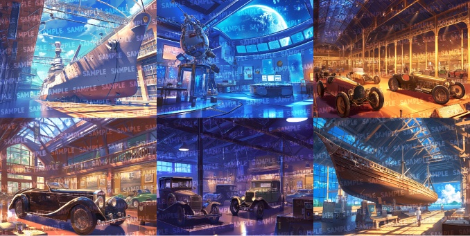 【背景80枚】美術館/博物館(ゲーム/TRPG/CoC/ココフォリア)