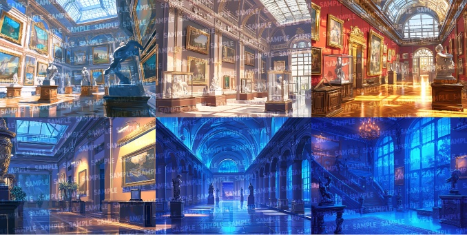 【背景80枚】美術館/博物館(ゲーム/TRPG/CoC/ココフォリア)