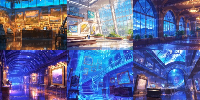 【背景80枚】美術館/博物館(ゲーム/TRPG/CoC/ココフォリア)