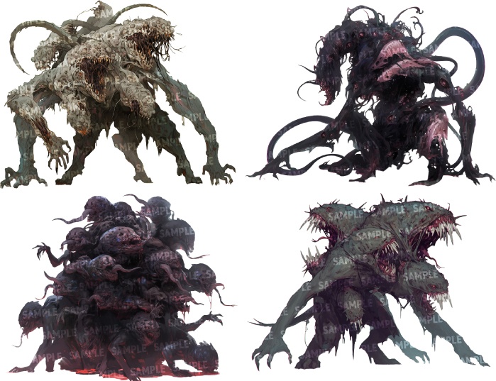 【透過素材50点】怪物|陸上/異形/魔物/魔獣(png)