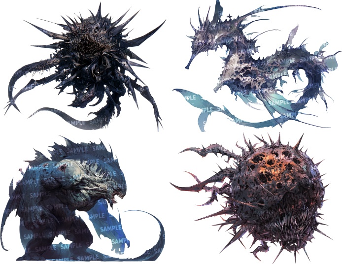 【透過素材50点】怪物|水棲/異形/魔物/魔獣(png)