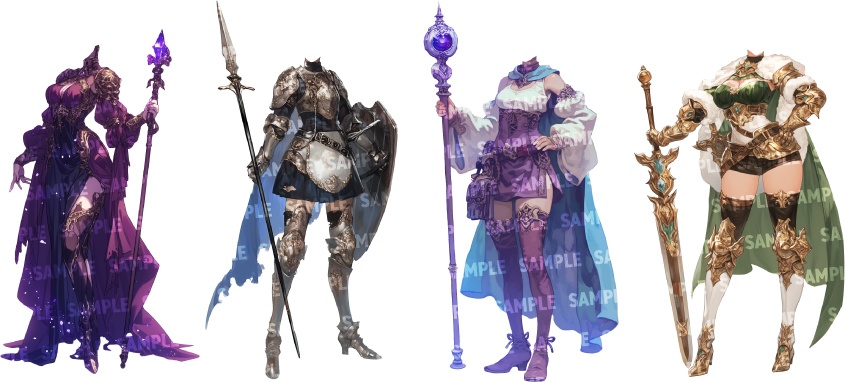 【立ち絵80点】ファンタジー|女性(png)