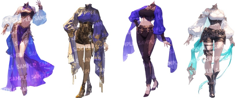 【立ち絵80点】ファンタジー|女性(png)