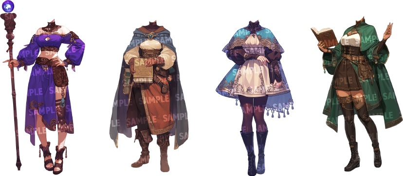 【立ち絵80点】ファンタジー|女性(png)