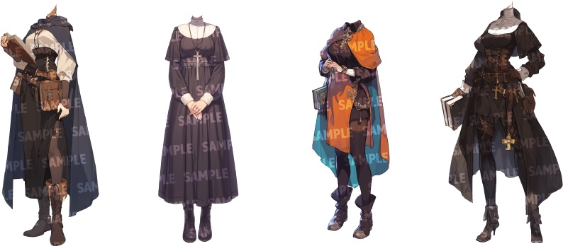 【立ち絵80点】ファンタジー|女性(png)